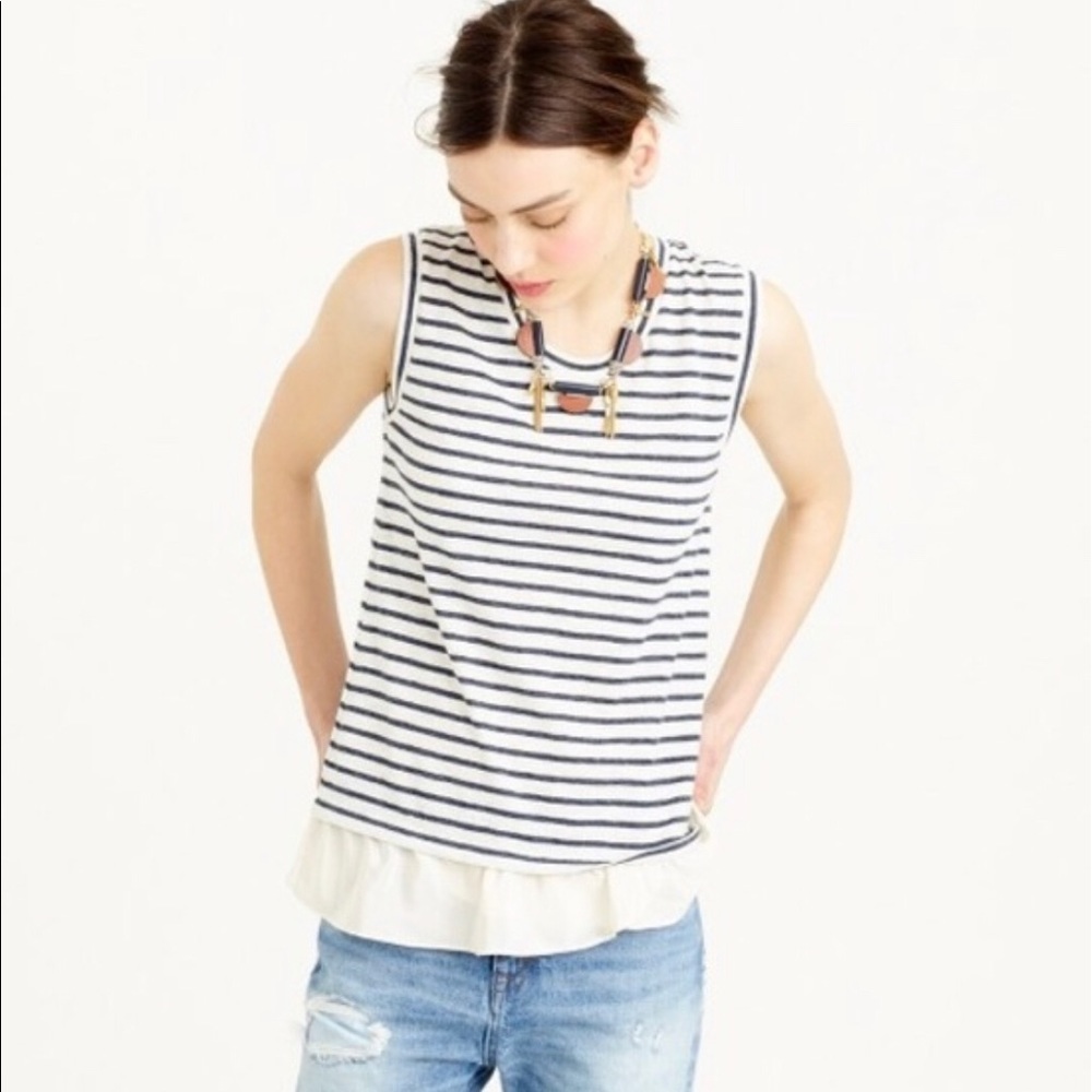 Jcrew Ruffle Hem Tank Top